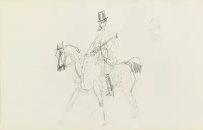 Horserider in Top Hat Henri de Toulouse-Lautrec